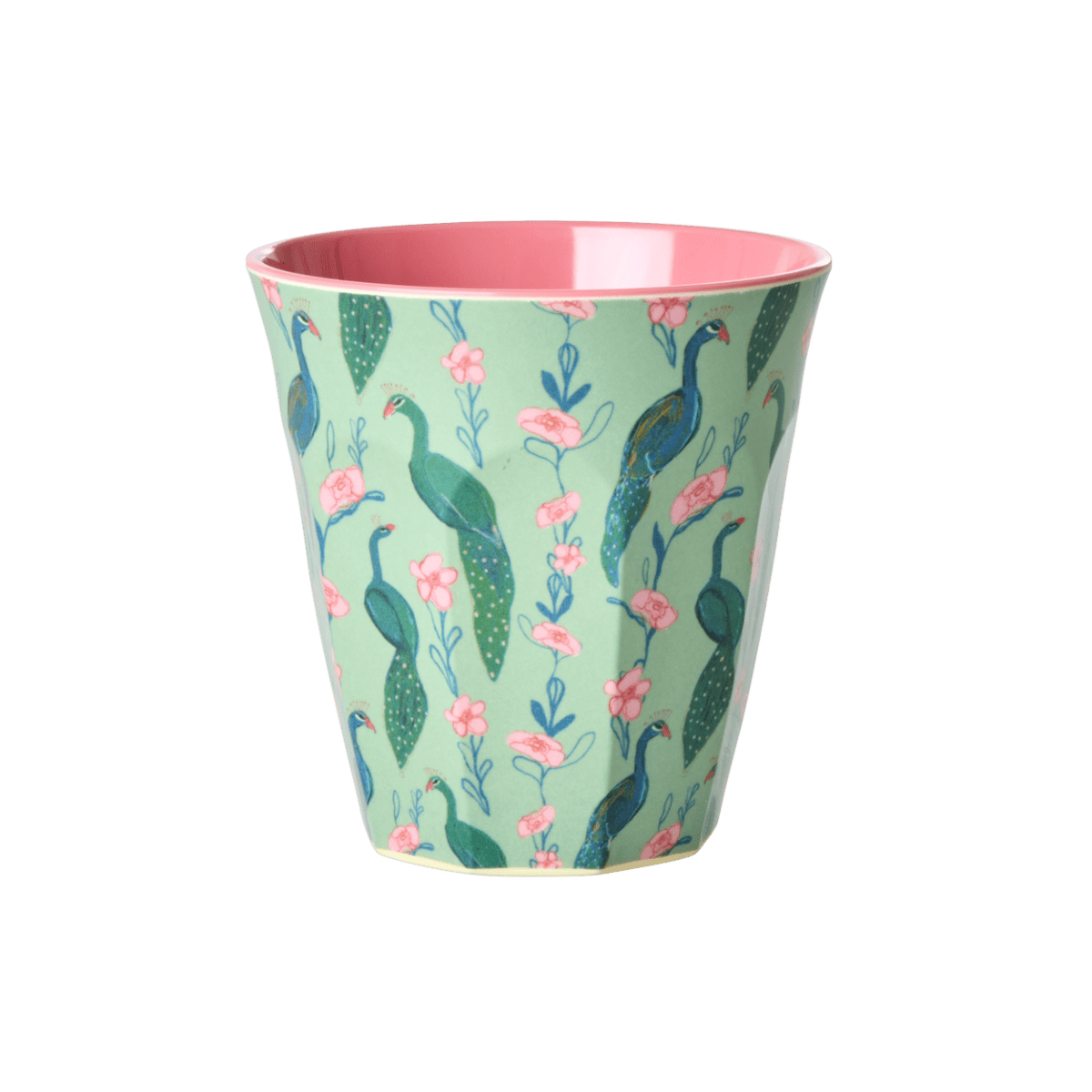 Melamine Cup with Peacock Power Print - Medium - 250 ml