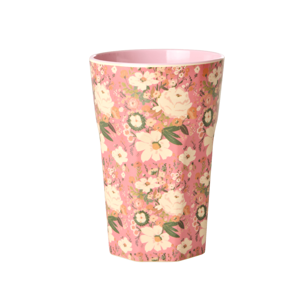 Melamine Cup with Alison Flower Print - Tall - 400 ml