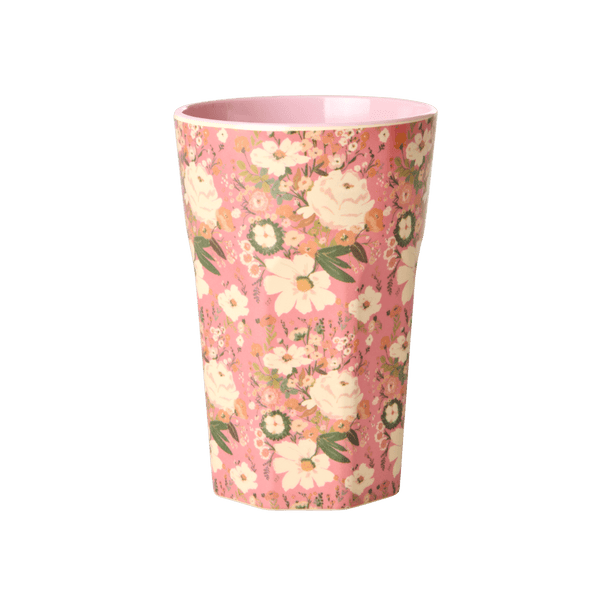 Melamine Cup with Alison Flower Print - Tall - 400 ml