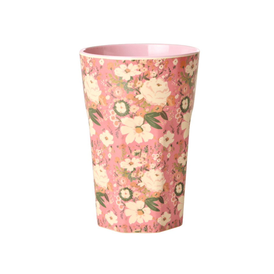 Melamine Cup with Alison Flower Print - Tall - 400 ml