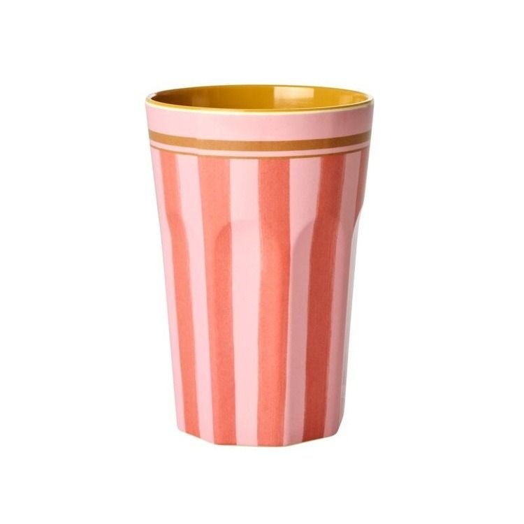 Melamine Cup with Organic Stripes Print - Tall - 400 ml