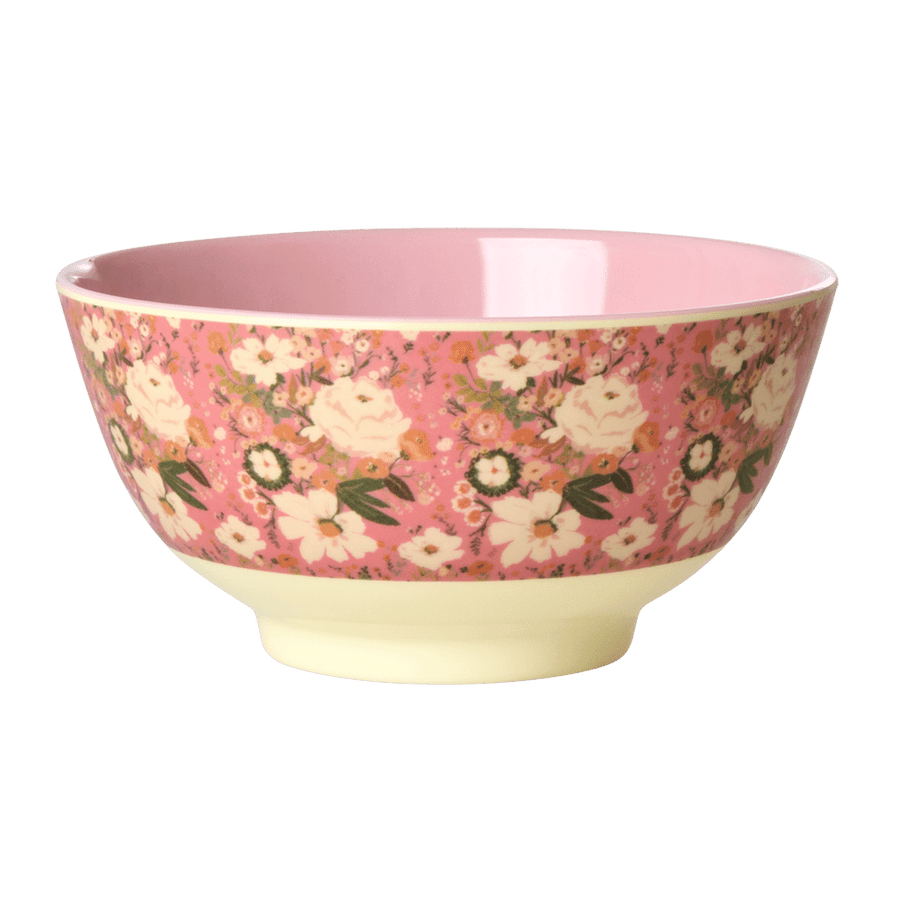 Melamine Bowl with Alison Flower Print - Medium - 700 ml
