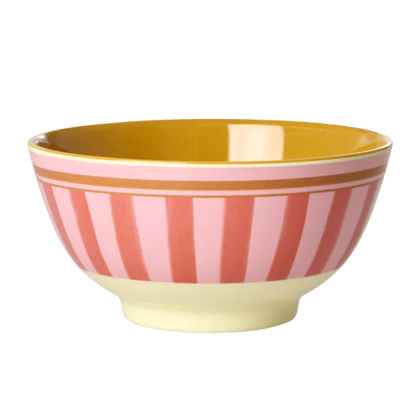 Melamine Bowl with Organic Stripes Print - Medium - 700 ml