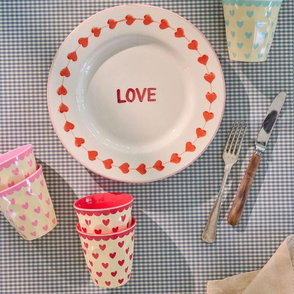 Melamine Cups with Favorite Hearts Prints - Medium - 6 Pack - 250 ml