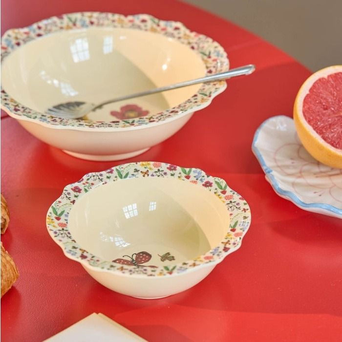 Melamine Vintage Bowl with Nathalie Lété Print - Small - 250 ml
