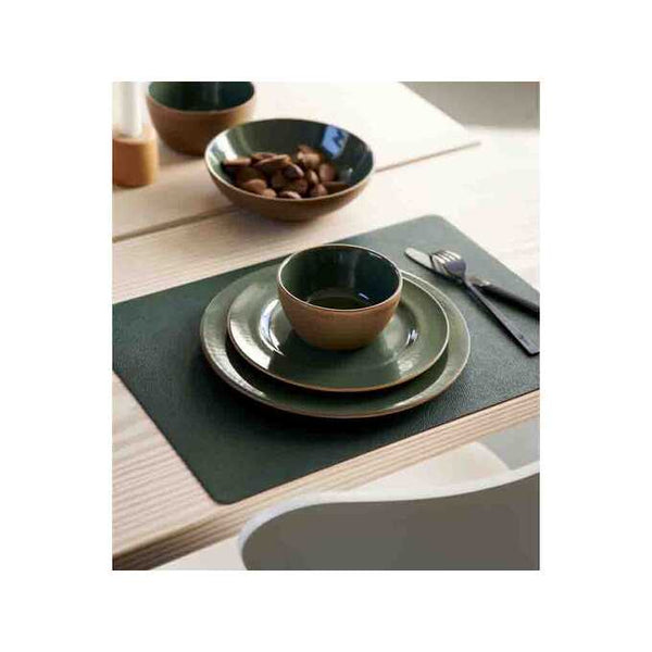 Placemat 46x33 4 pcs Pine green/Dark brown