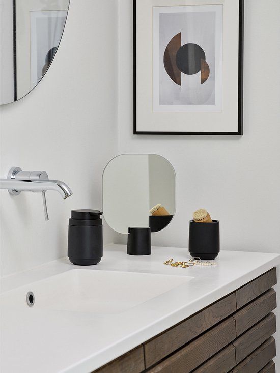 Toothbrush Mug Time Black