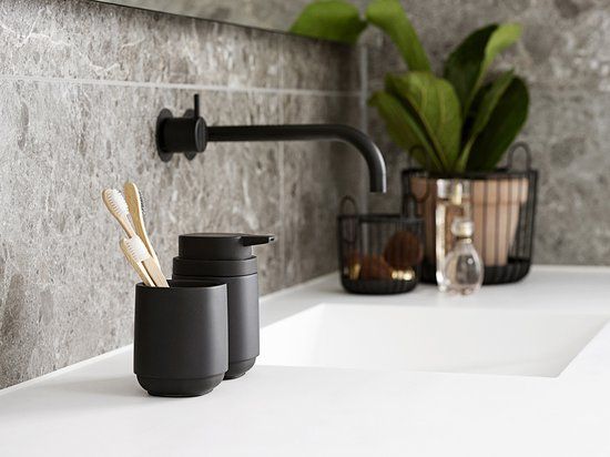 Toothbrush Mug Time Black