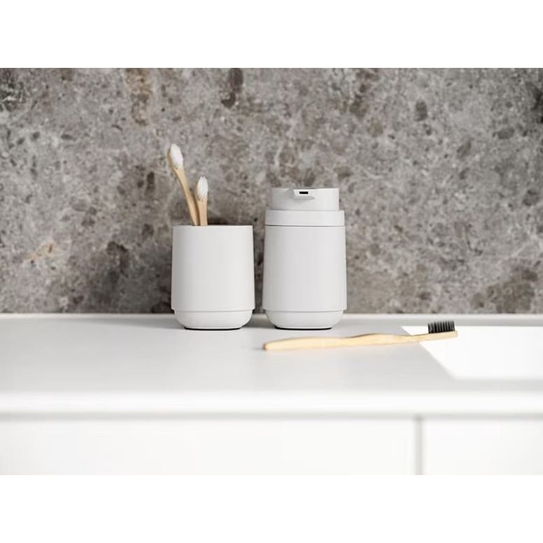 Toothbrush Mug Time Soft Grey