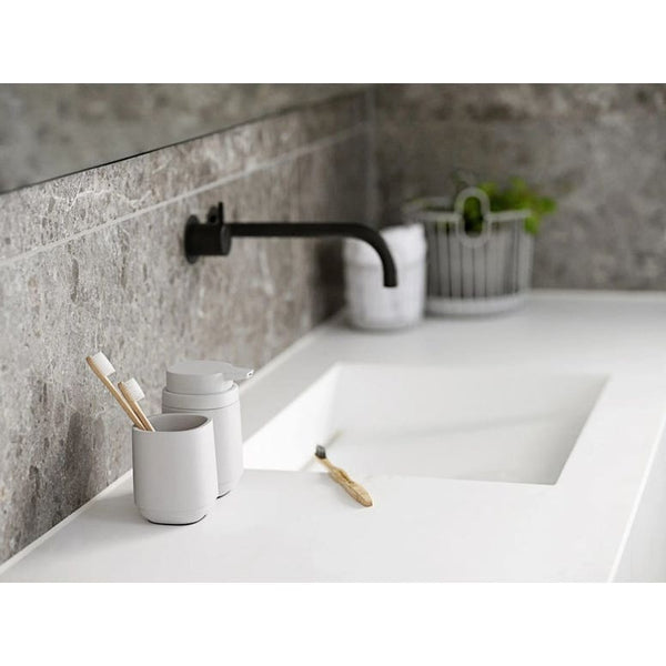 Toothbrush Mug Time Soft Grey