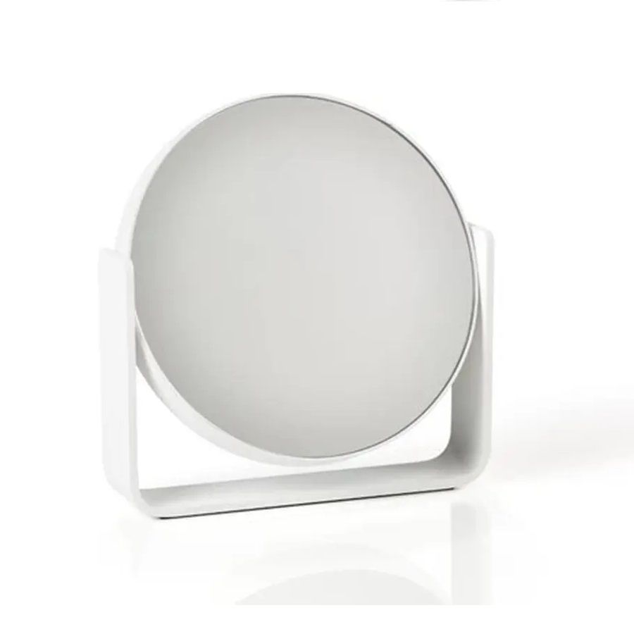 Table Mirror w. 5x magnification Ume White