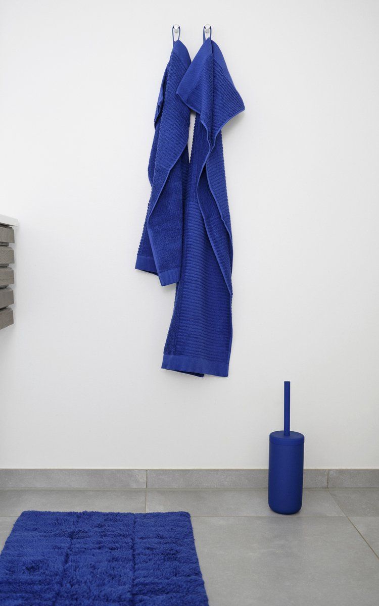 Bath mat Tiles Indigo Blue