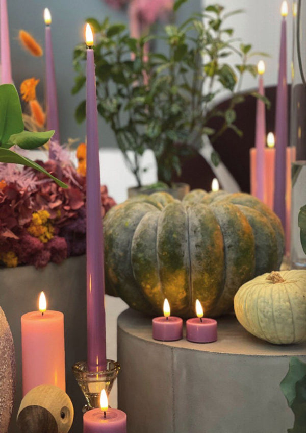 Light purple led candle d 75 * 15 cm
