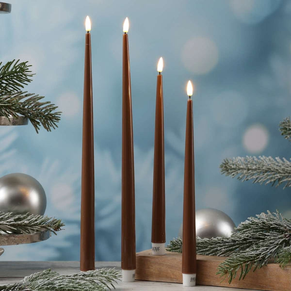 Mocca led shiny dinner candle d 22 * 28 cm (2 pcs.)
