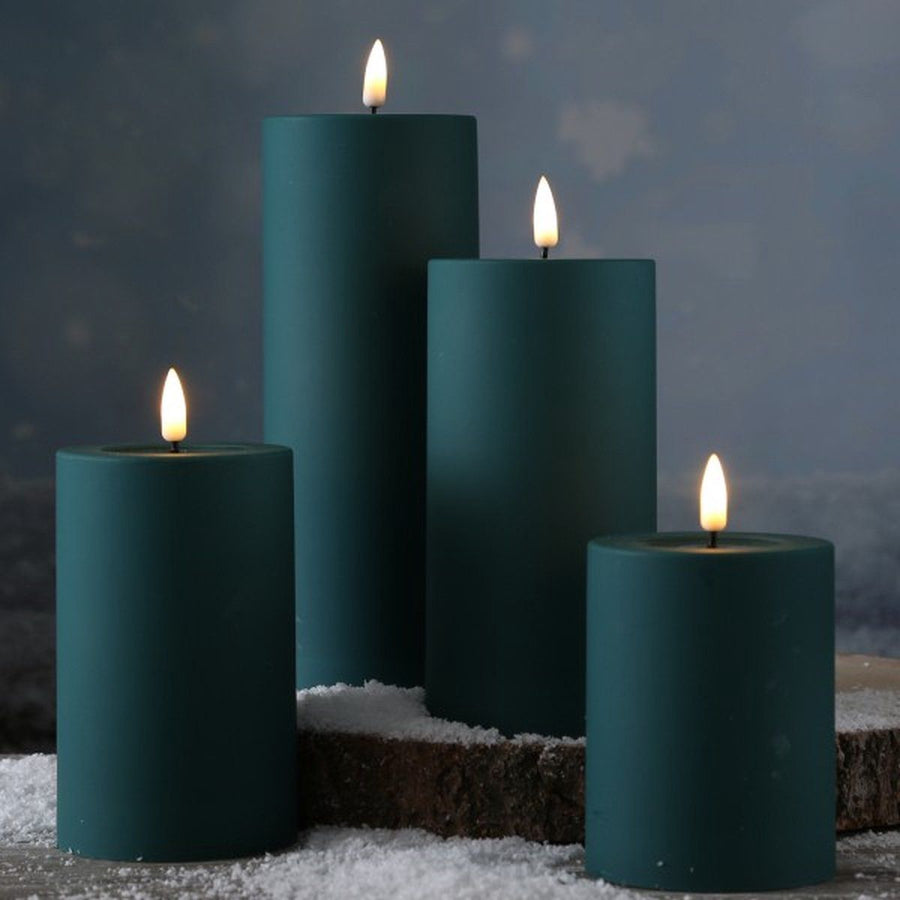 Dark green led candle d 5 * 125 cm