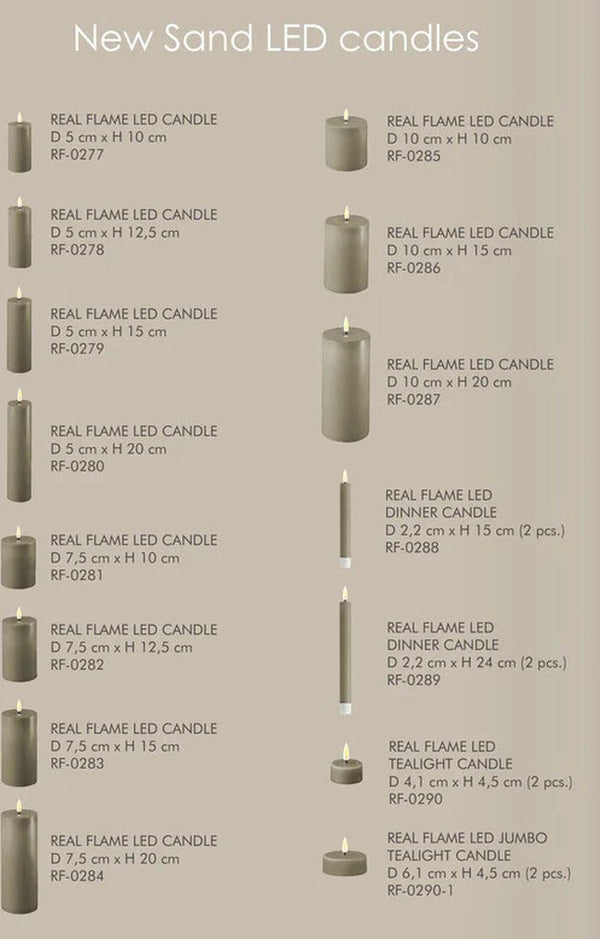 Sand led candle 5 * 10 cm