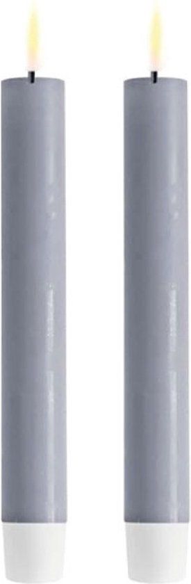 Real Flame Dinner candle 2 pcs (15 cm) Dust blue
