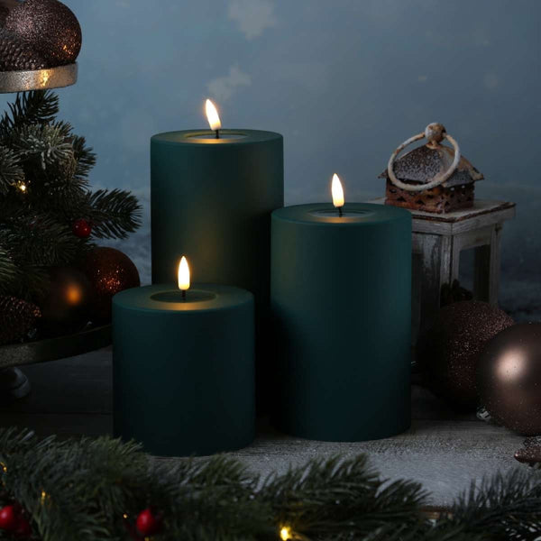 Salvie green led candle 10 * 10 cm