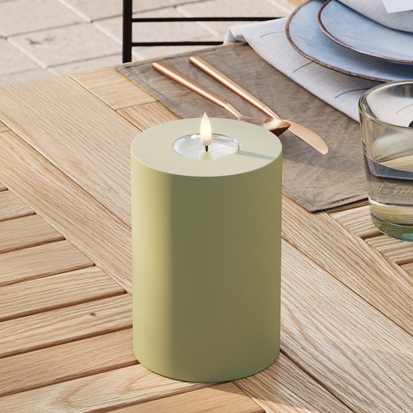 LED stompkaars outdoor 10x15 cm olijfgroen