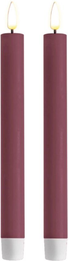 Real Flame Dinner candle 2 pcs (15 cm) Magenta