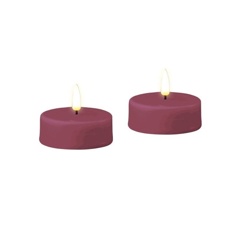 Real Flame Jumbo Tealight 2 pcs Magenta