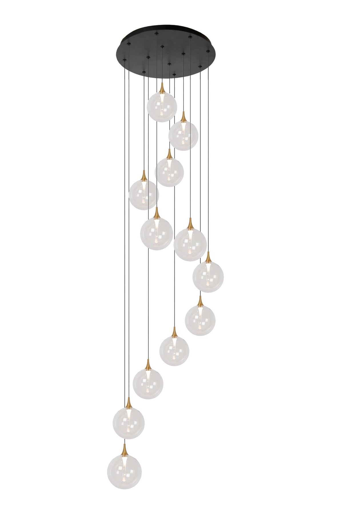Lucide GISELA dimbare LED-hanglamp Ø 61 cm, 12 × 3,5 W, transparant