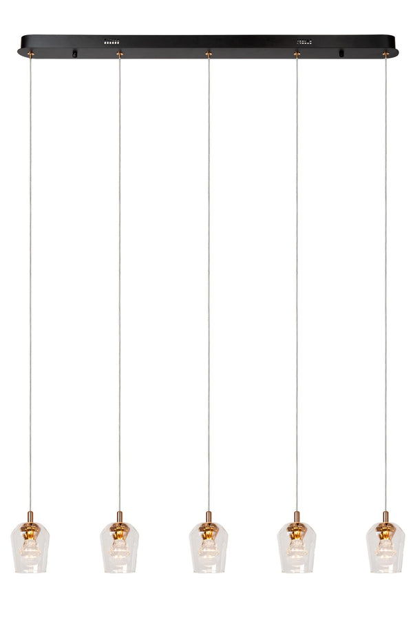 Lucide BERLIANE dimbare LED-hanglamp 5 × 4 W, transparant