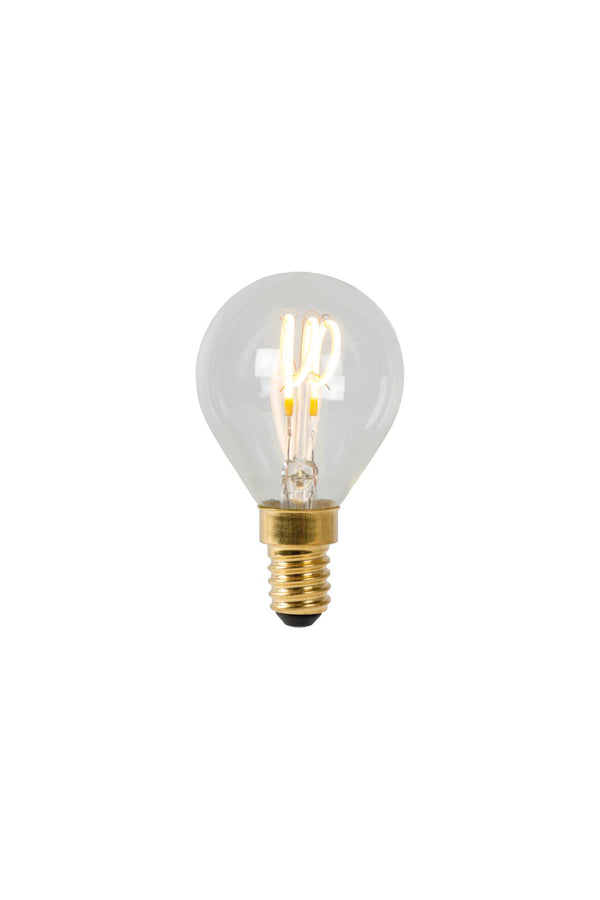 Lucide P45 dimbare LED-filamentlamp E14 Ø 4,5 cm, 3 W, 2700 K, transparant