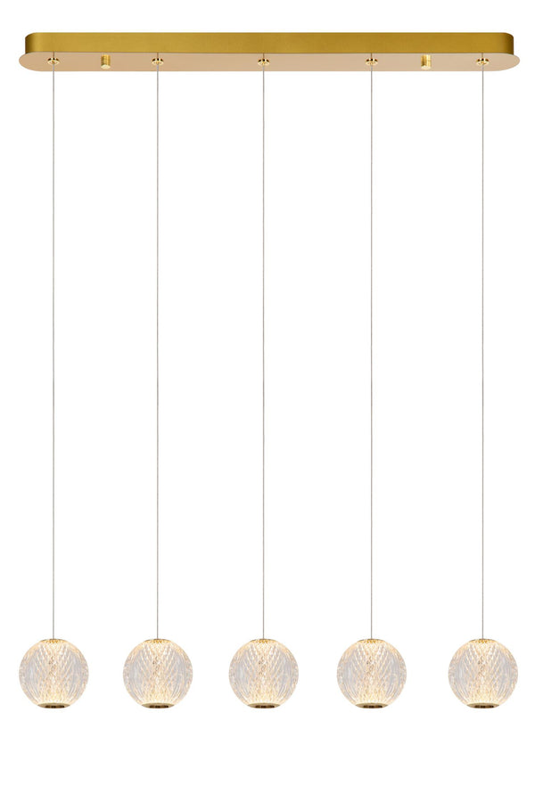 Lucide CINTRA dimbare LED-hanglamp 5 × 4,7 W, transparant