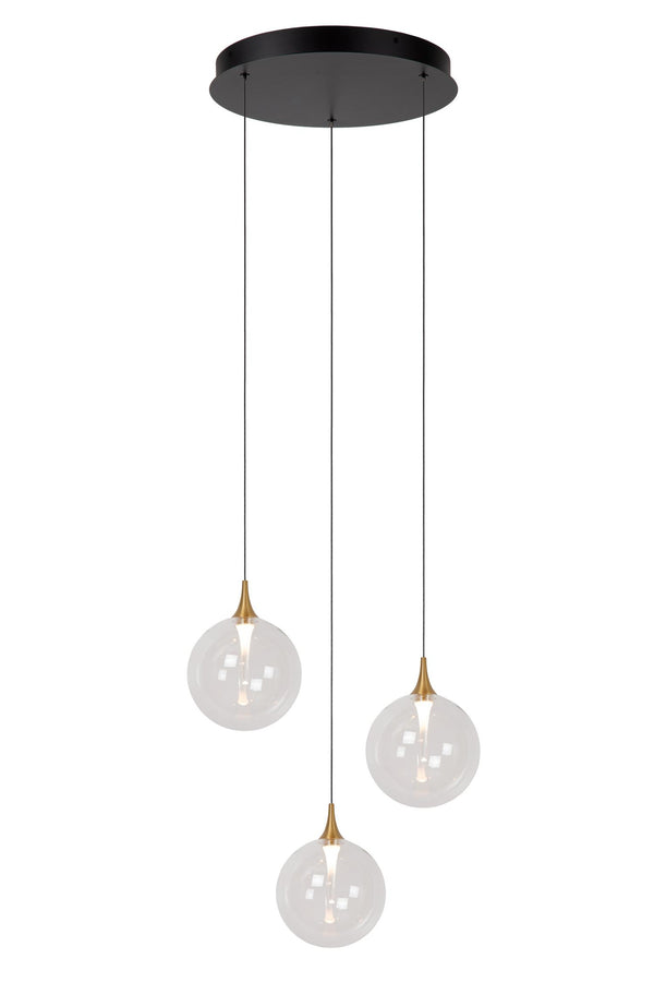 Lucide GISELA dimbare LED-hanglamp Ø 36 cm, 3 × 4,3 W, transparant