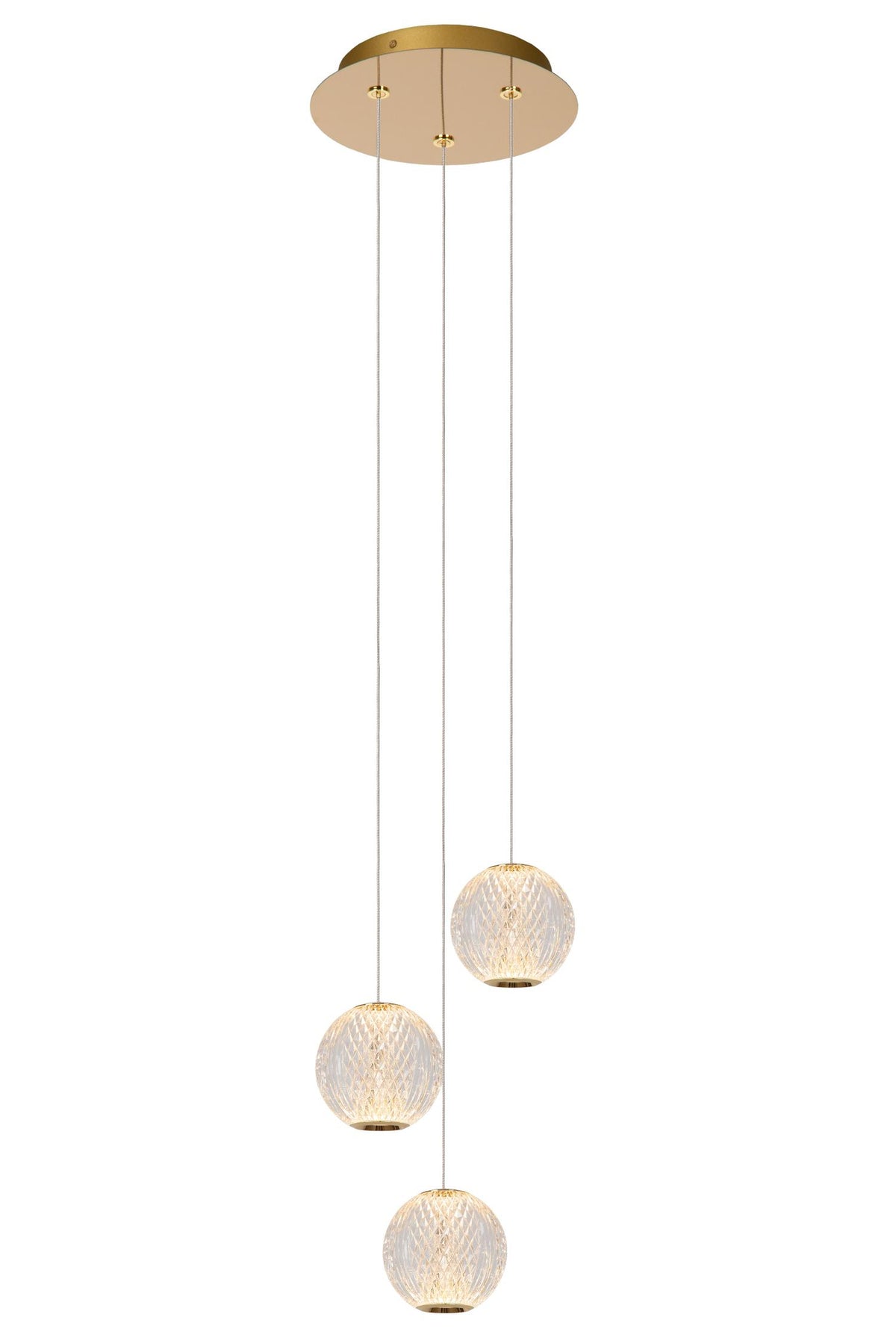 Lucide CINTRA dimbare LED-hanglamp Ø 25 cm, 3 × 4,7 W, transparant