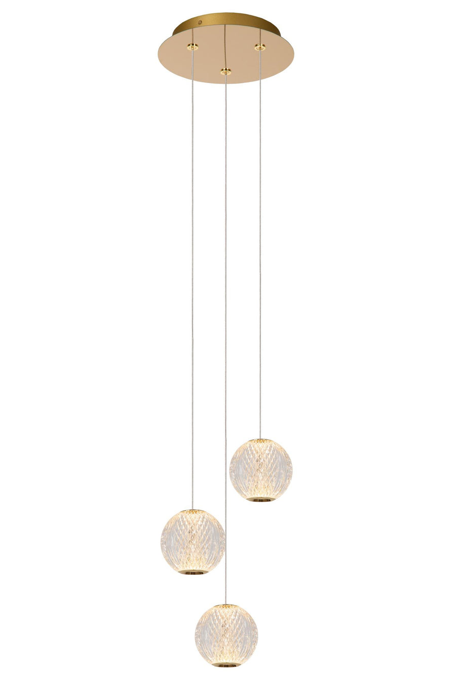 Lucide CINTRA dimbare LED-hanglamp Ø 25 cm, 3 × 4,7 W, transparant