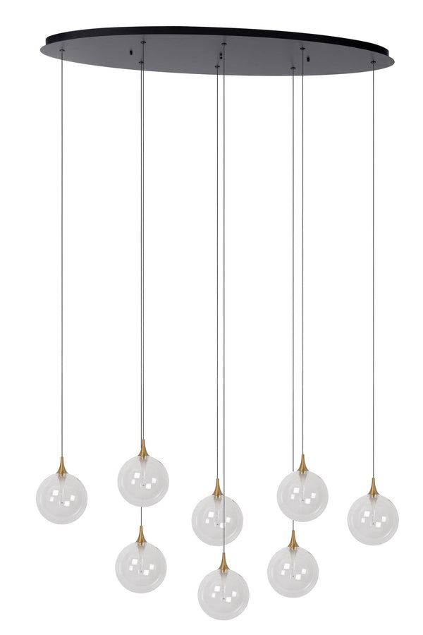 Lucide GISELA dimbare LED-hanglamp 8 × 3,9 W, transparant