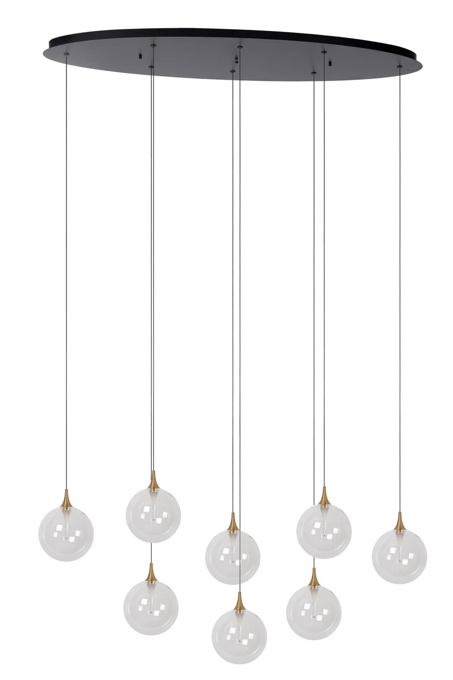Lucide GISELA dimbare LED-hanglamp 8 × 3,9 W, transparant