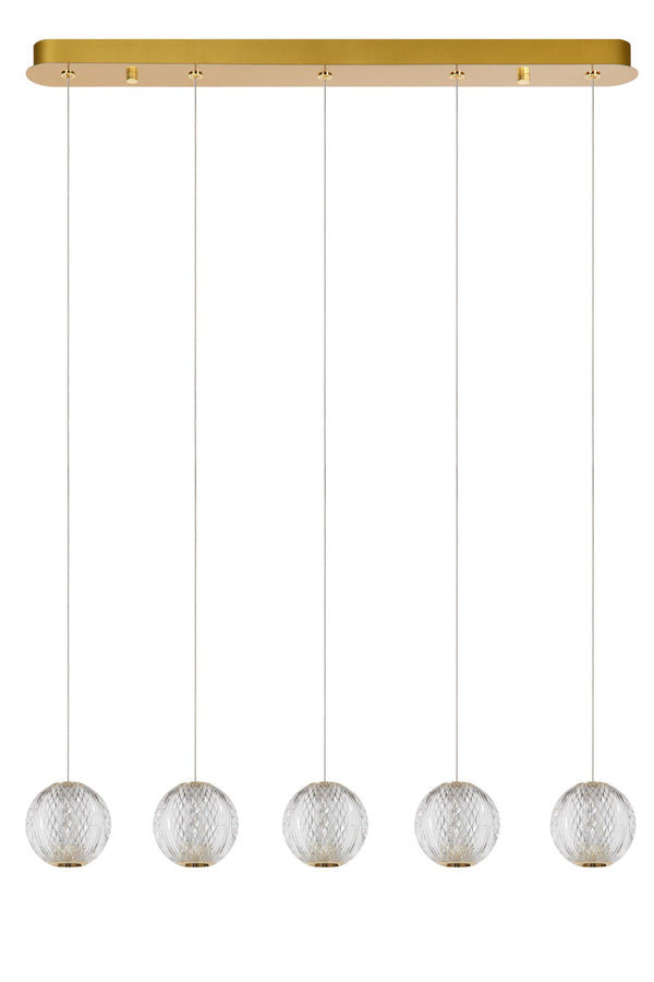 Lucide CINTRA dimbare LED-hanglamp 5 × 4,7 W, transparant