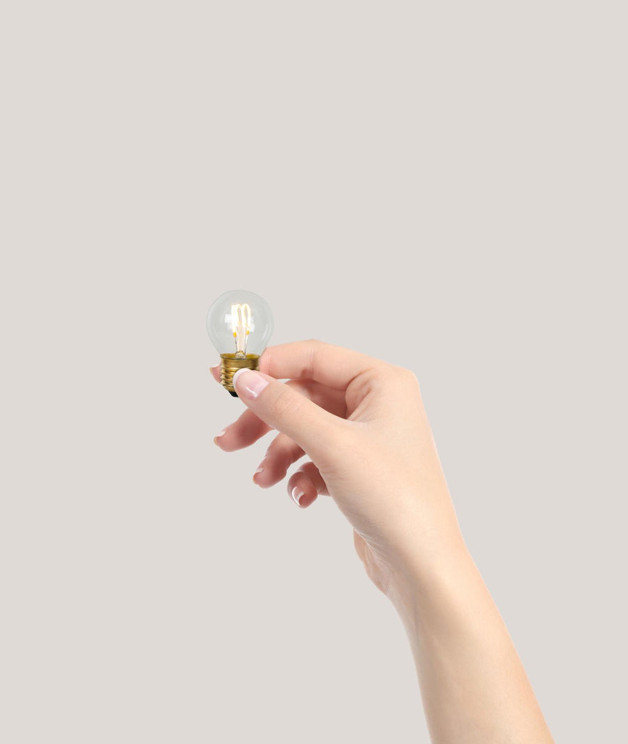 Lucide G45 dimbare LED-filamentlamp E27 Ø 4,5 cm, 3 W, 2700 K, transparant