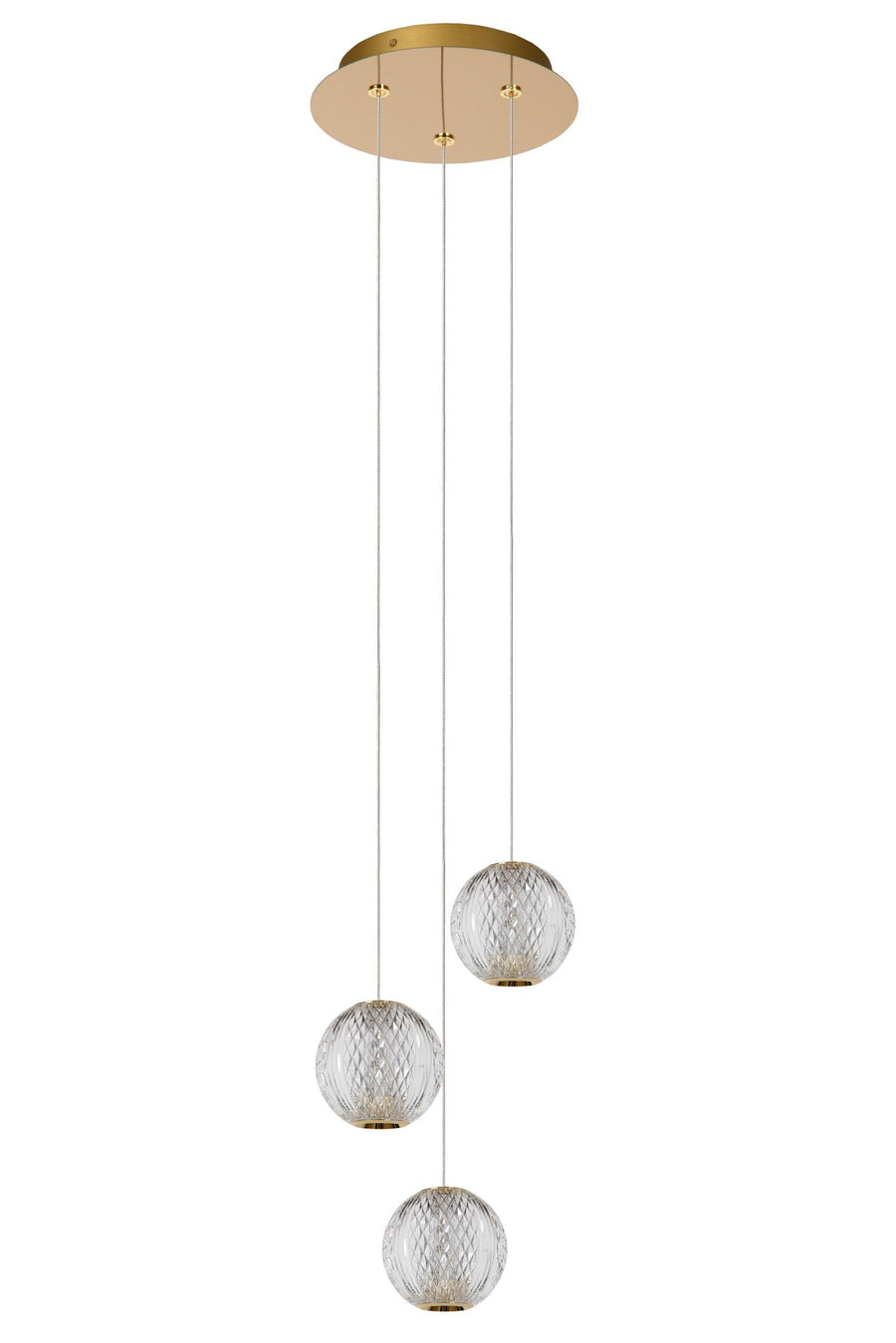 Lucide CINTRA dimbare LED-hanglamp Ø 25 cm, 3 × 4,7 W, transparant