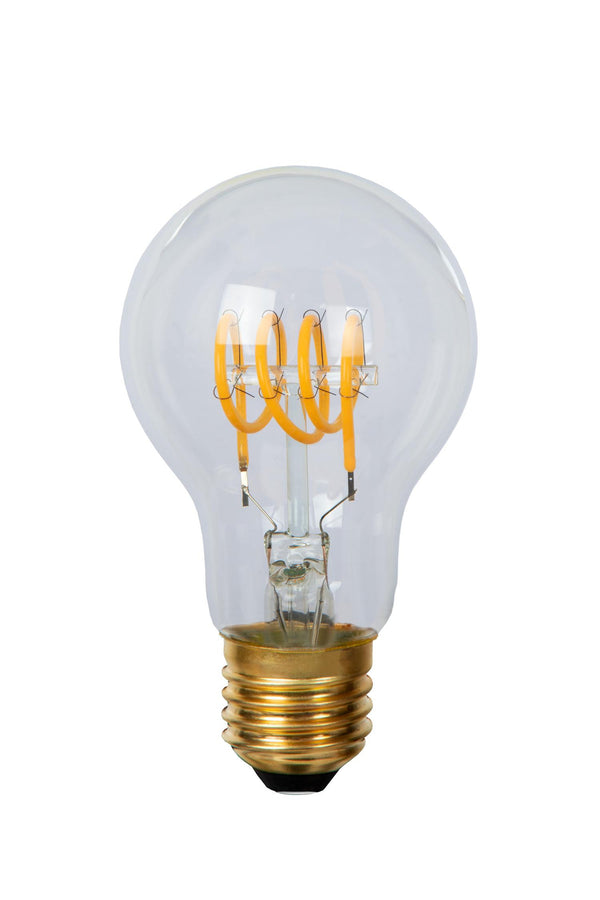 Lucide A60 dimbare LED-filamentlamp E27 Ø 6 cm, 4,9 W, 2700 K, transparant