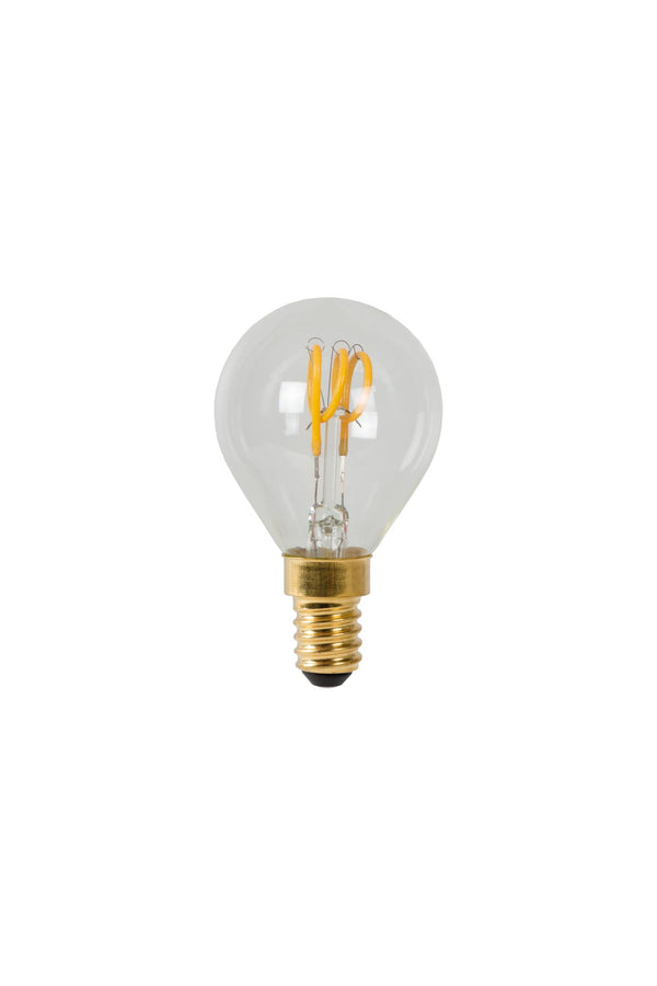 Lucide P45 dimbare LED-filamentlamp E14 Ø 4,5 cm, 3 W, 2700 K, transparant