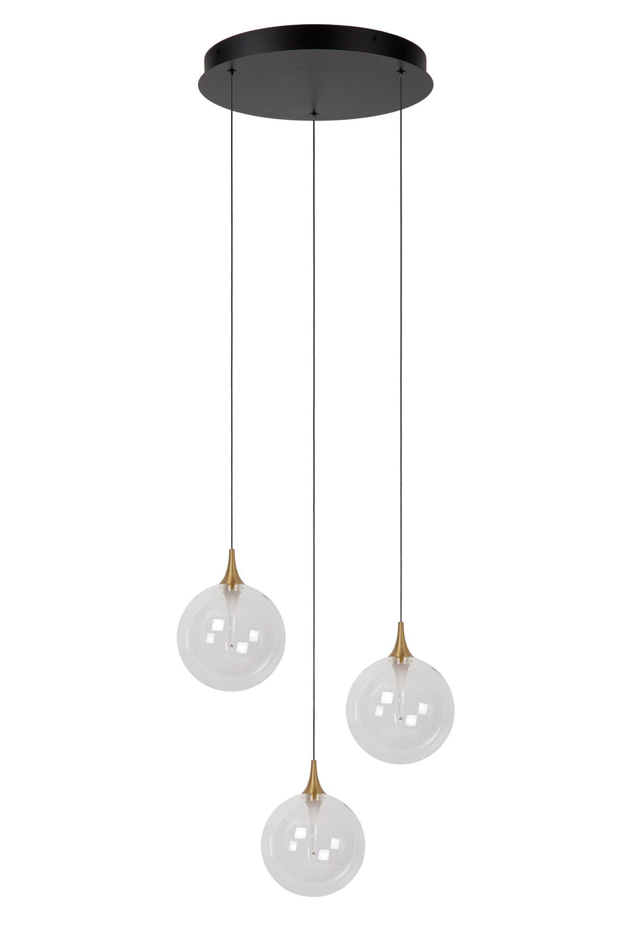 Lucide GISELA dimbare LED-hanglamp Ø 36 cm, 3 × 4,3 W, transparant