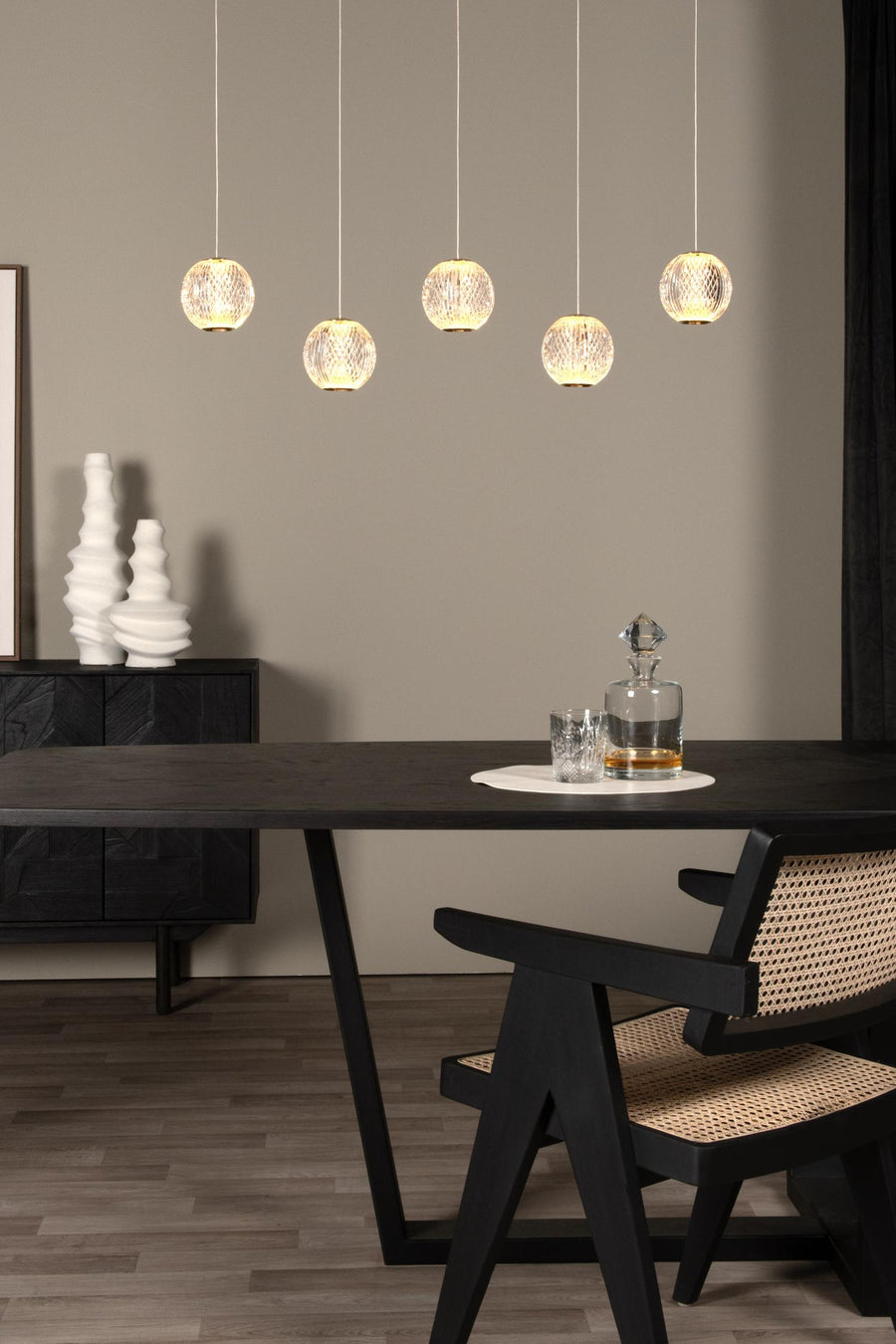 Lucide CINTRA dimbare LED-hanglamp 5 × 4,7 W, transparant