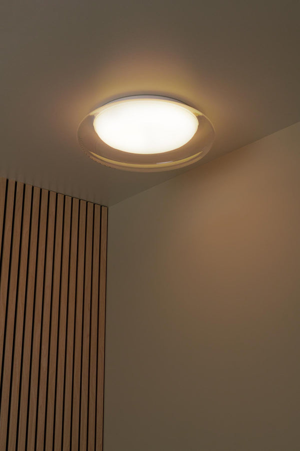 Lucide SKETES dimbare LED-plafondlamp Ø 35,2 cm, 18 W, 2700–5000 K, transparant