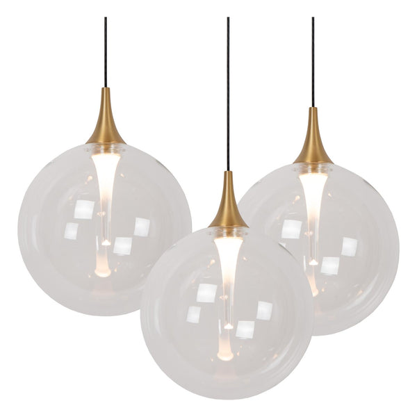 Lucide GISELA dimbare LED-hanglamp Ø 61 cm, 12 × 3,5 W, transparant