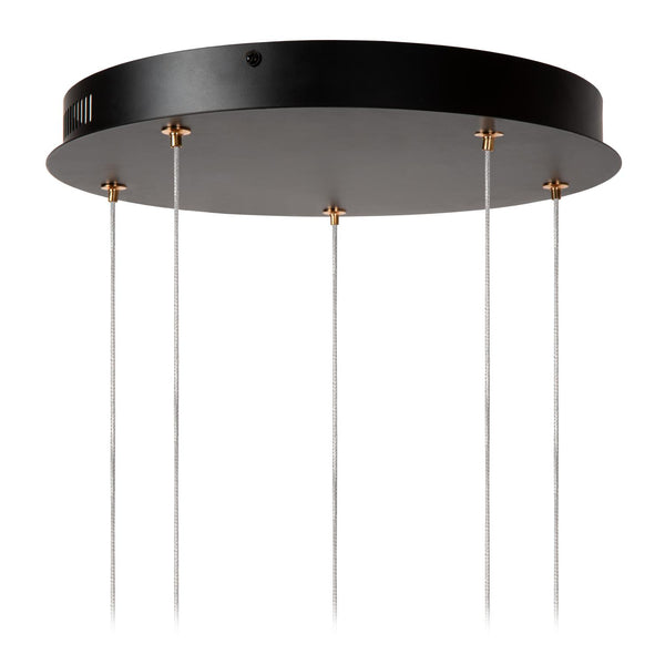 Lucide BERLIANE dimbare LED-hanglamp Ø 34 cm, 5 × 4 W, transparant