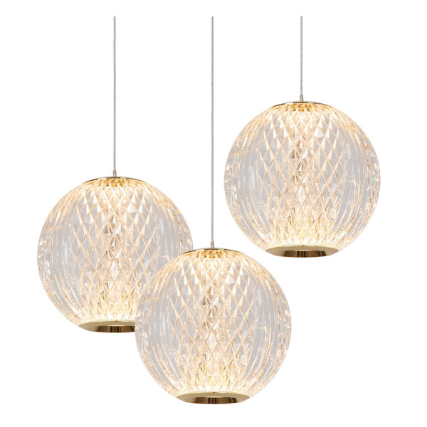 Lucide CINTRA dimbare LED-hanglamp Ø 25 cm, 3 × 4,7 W, transparant