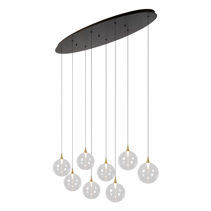 Lucide GISELA dimbare LED-hanglamp 8 × 3,9 W, transparant