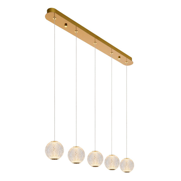 Lucide CINTRA dimbare LED-hanglamp 5 × 4,7 W, transparant