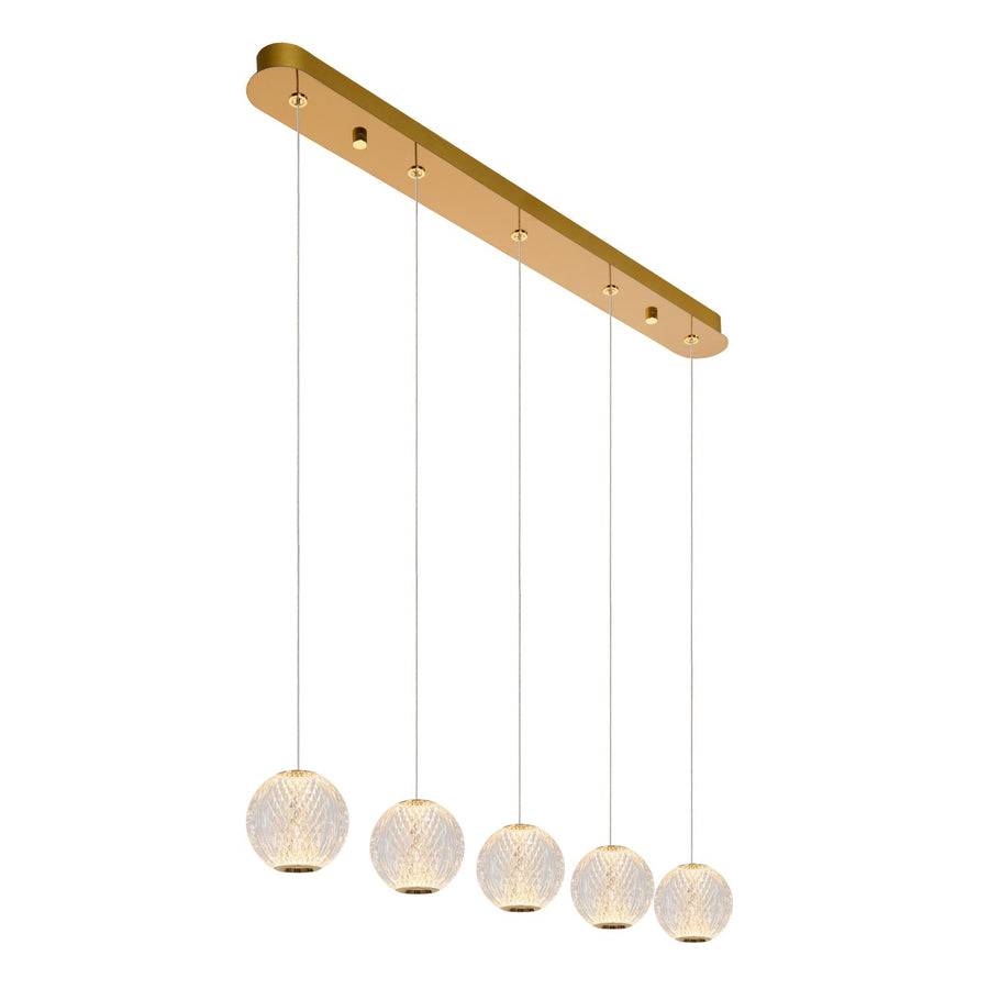 Lucide CINTRA dimbare LED-hanglamp 5 × 4,7 W, transparant