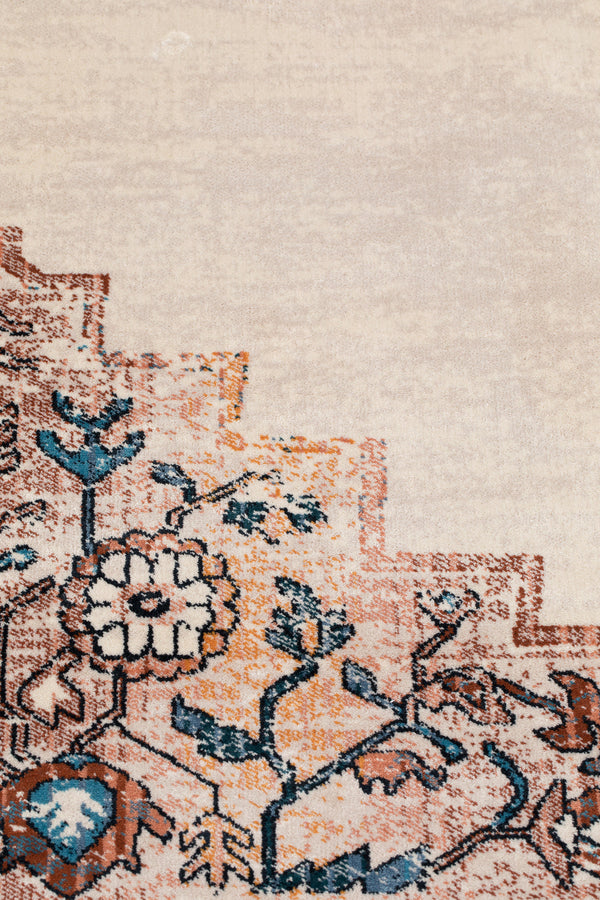 Vloerkleed Mahal Blauw/Baksteen 170x240
