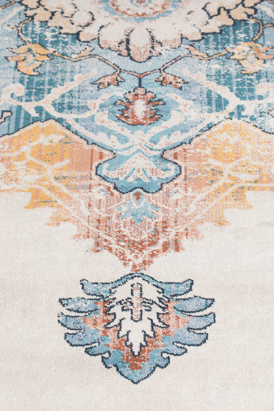 Vloerkleed Mahal Blauw/Baksteen 170x240